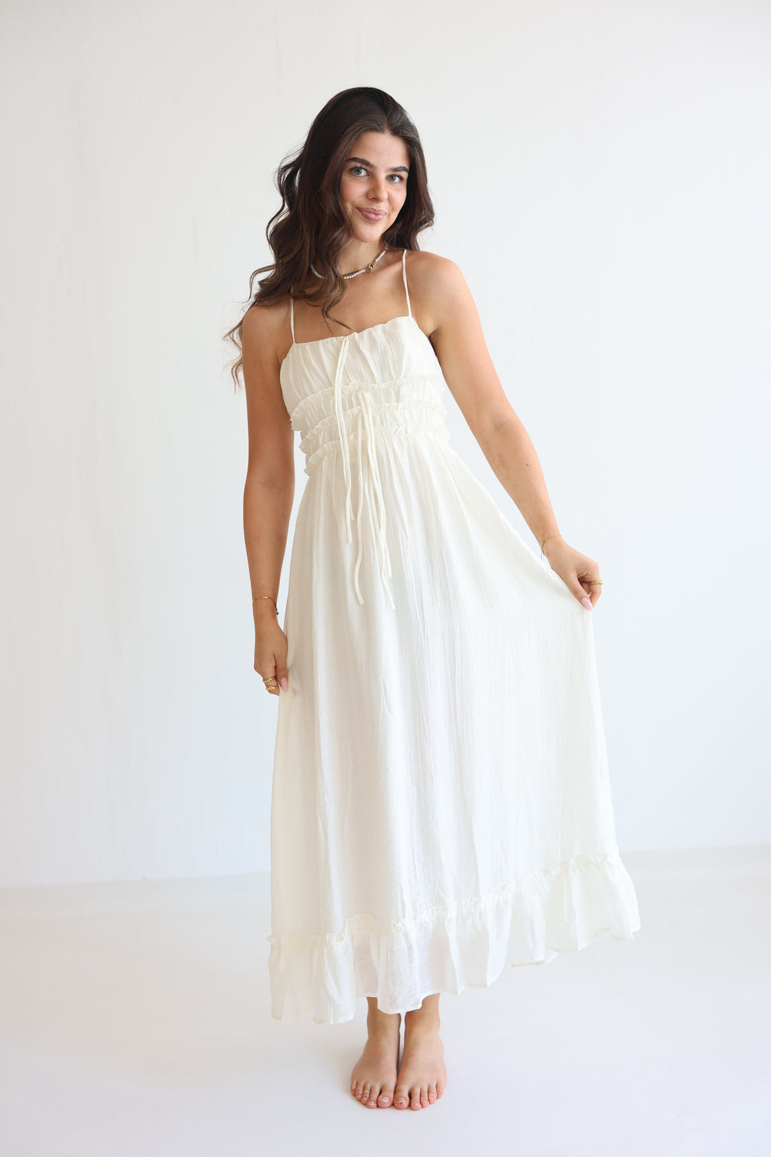 Smocked Cami Midi Dress