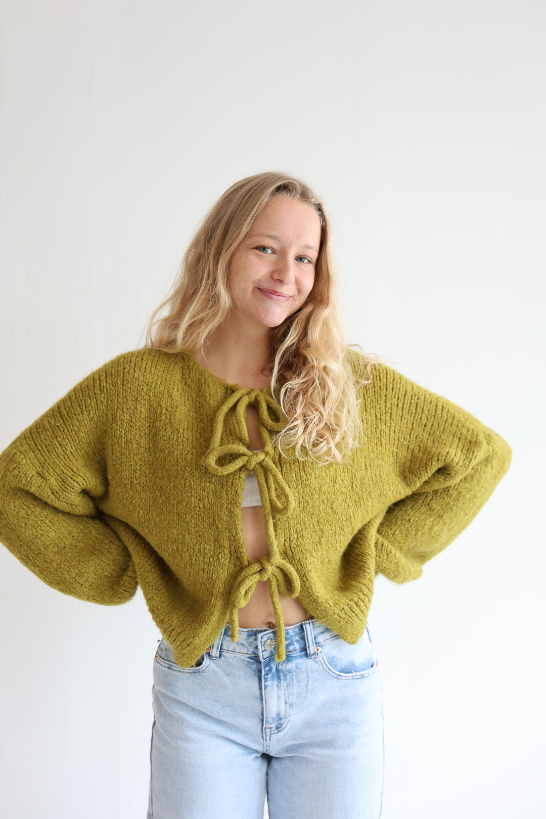 Langarm Cardigan mit Schleifen Lilly