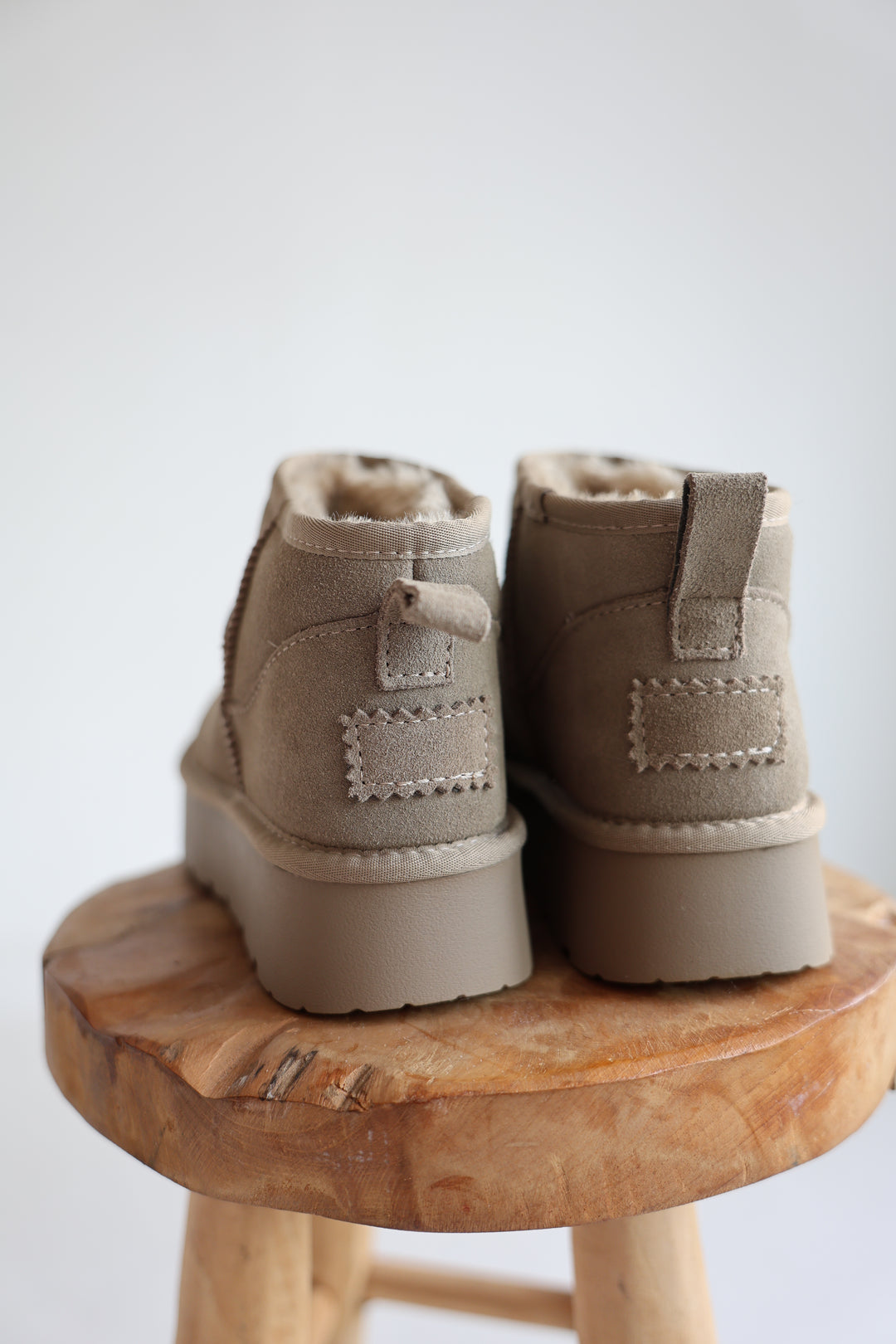 Leather Mini Plateau Boots