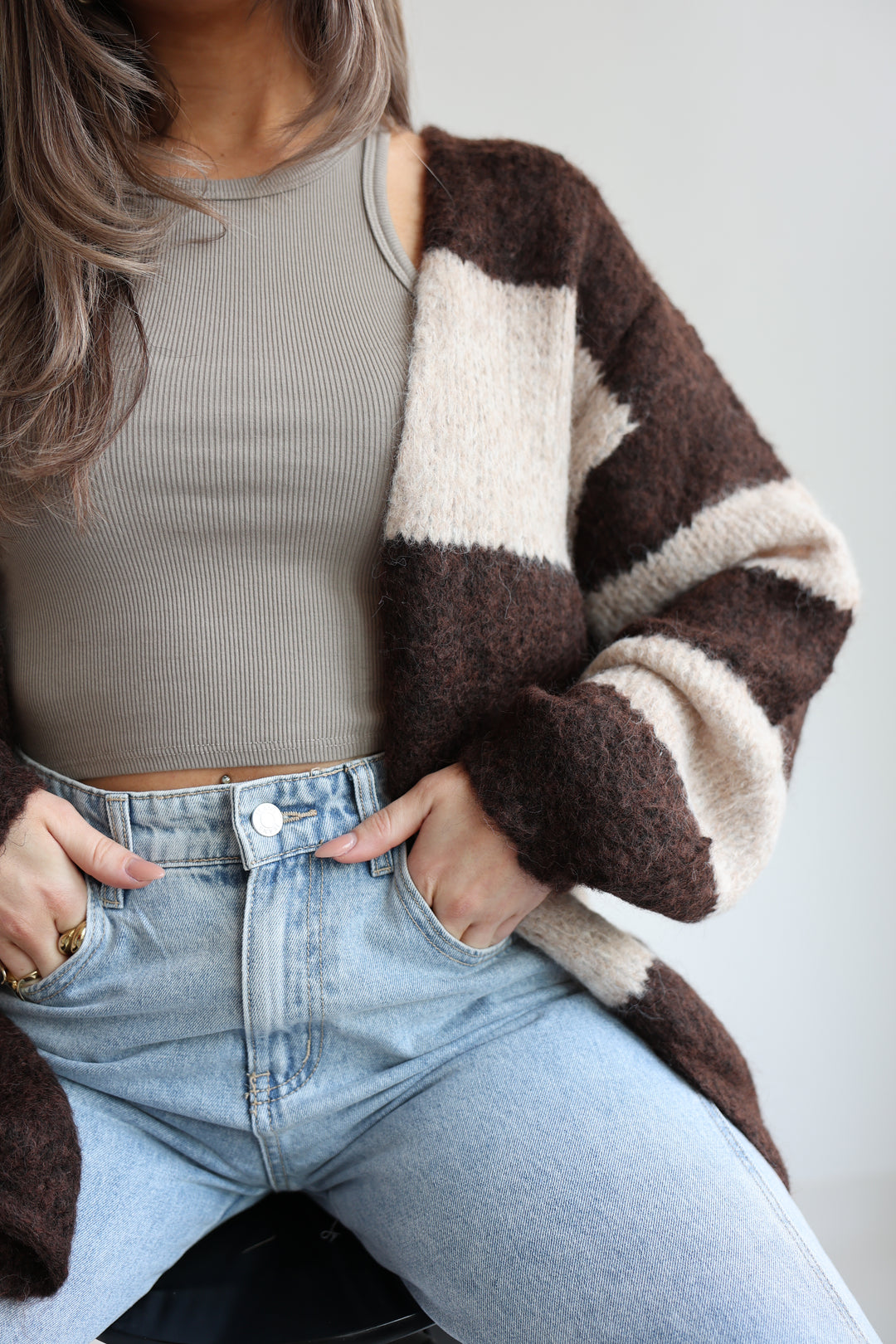 Cloudy Stripes Cardigan