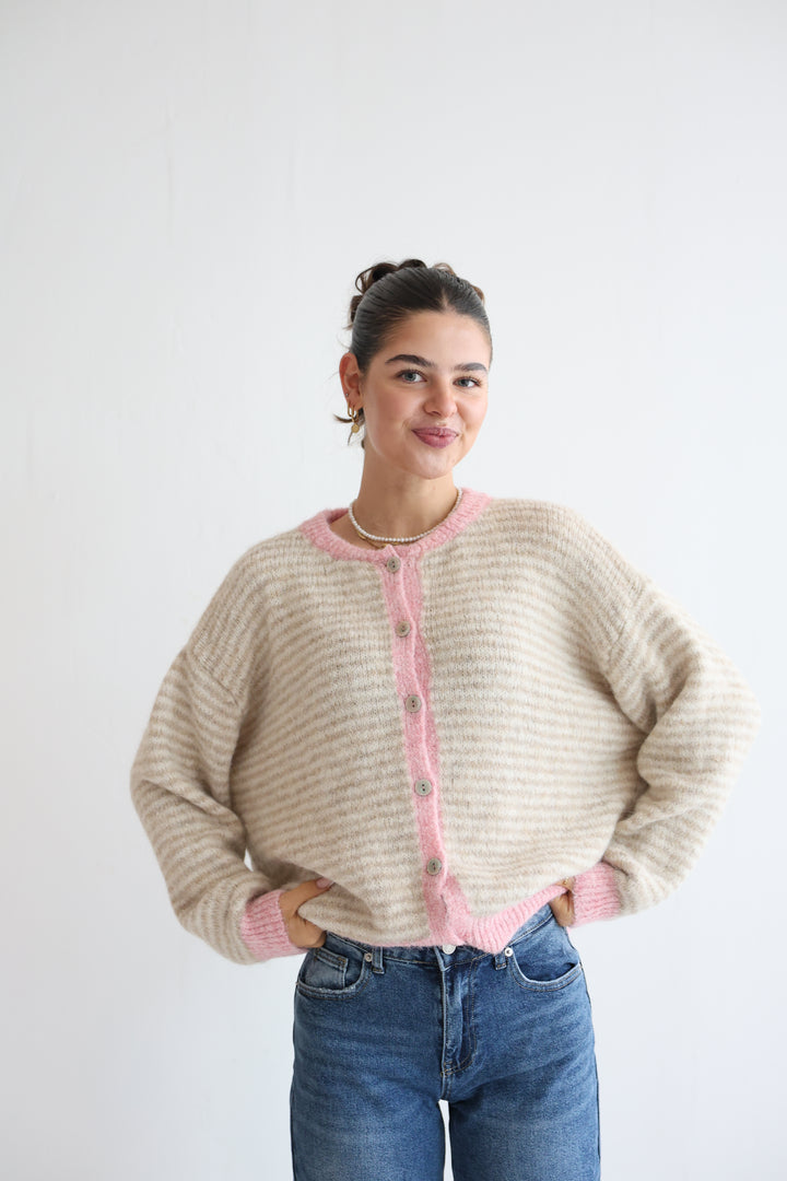 Gestreifter Cardigan Moodline Knit