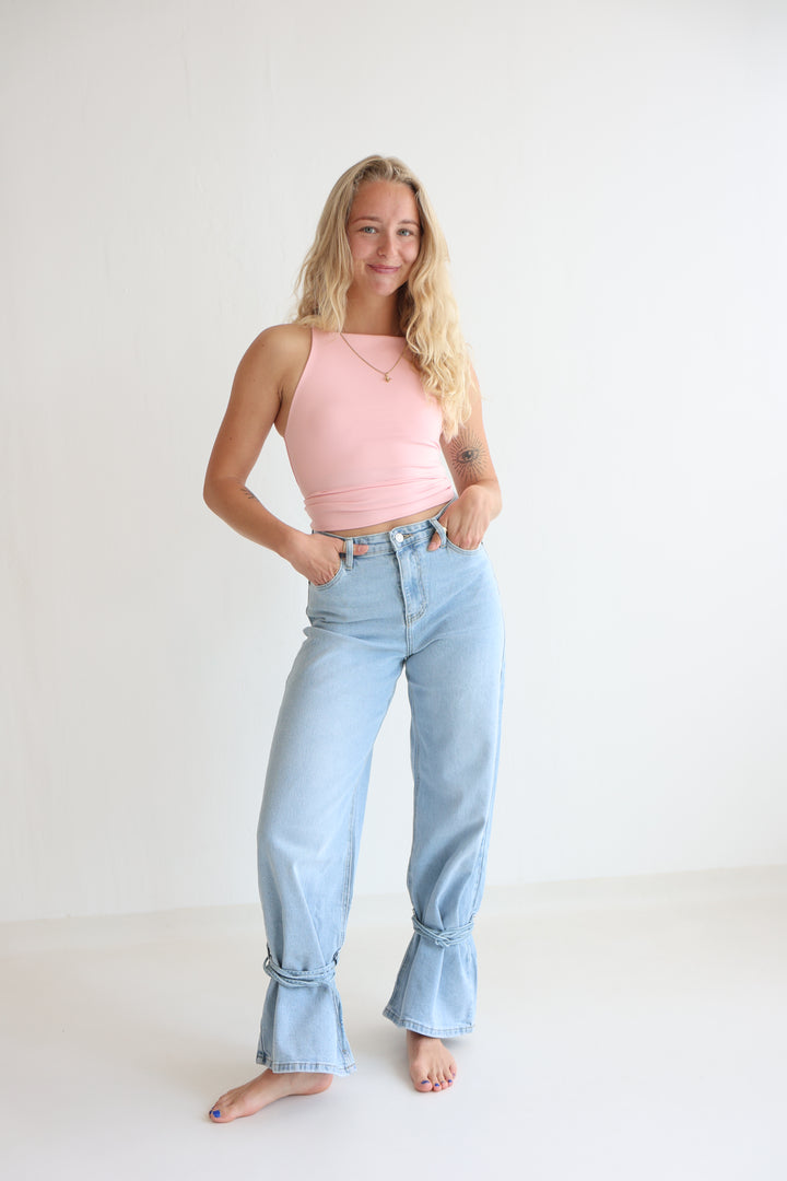 High Waist Ankle Jeans