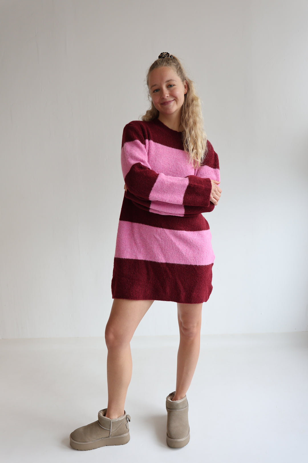 Soft Stripe Knit Dress