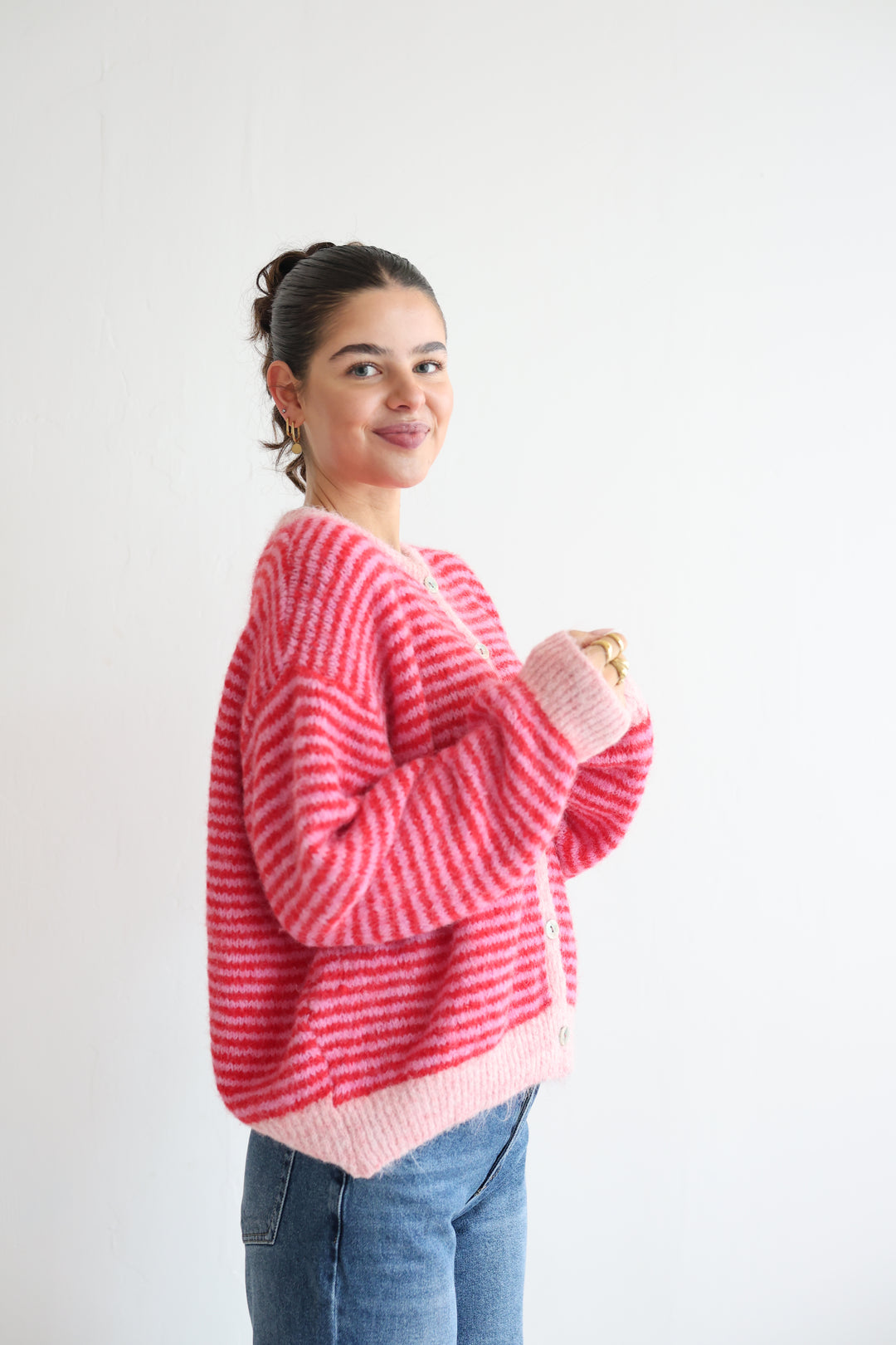 Gestreifter Cardigan Moodline Knit