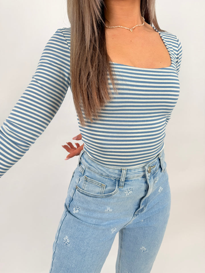 Cropped Longsleeve Simply Seamless Stripes