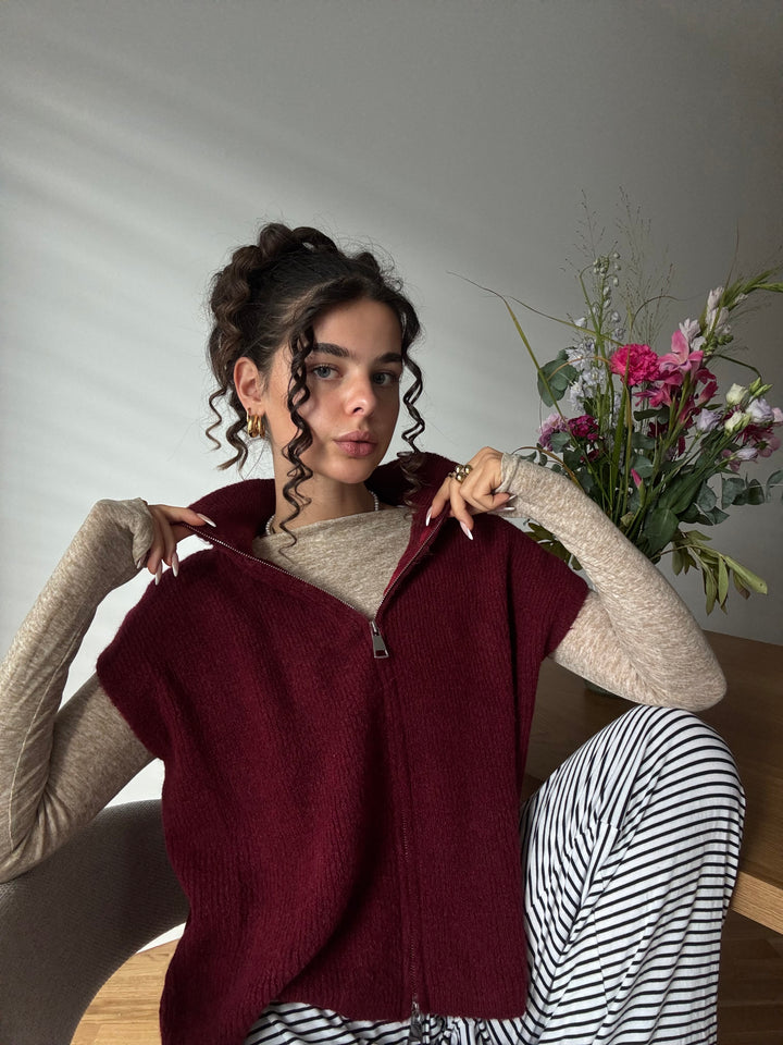 Casual Zipper Weste