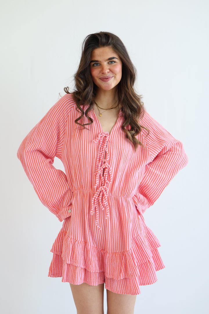 Musselinjumpsuit Fine Stripes