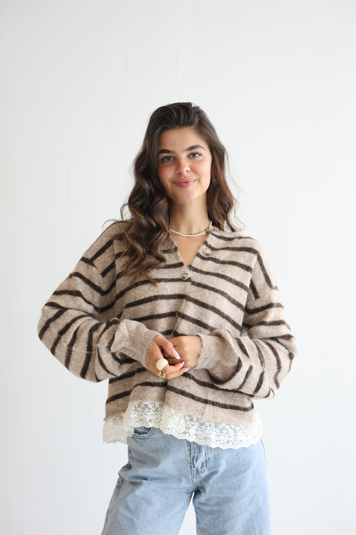 Lace &amp; Lines Cardigan