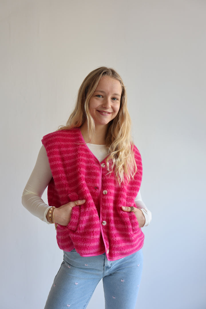 Striped Teddy Vest