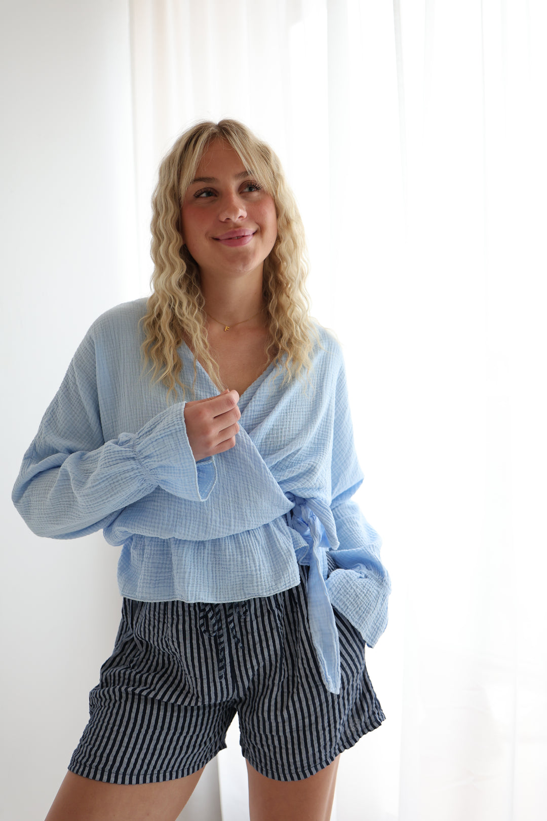 Wickelbluse aus Musselin Melly