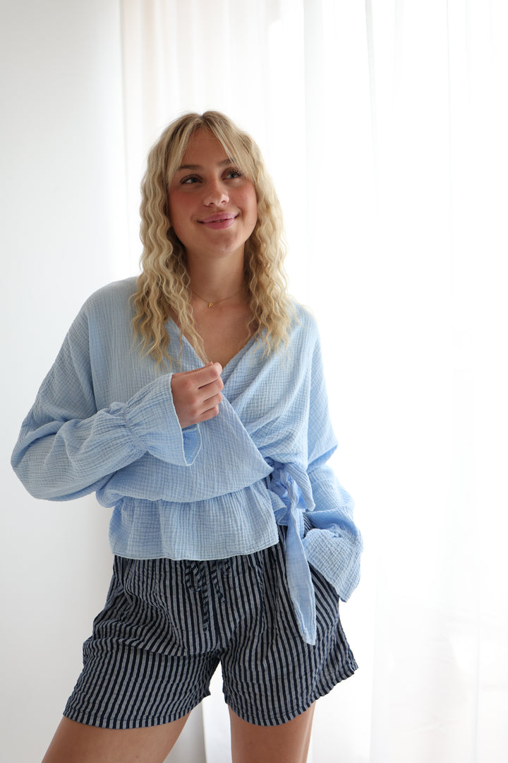 Wickelbluse aus Musselin Melly