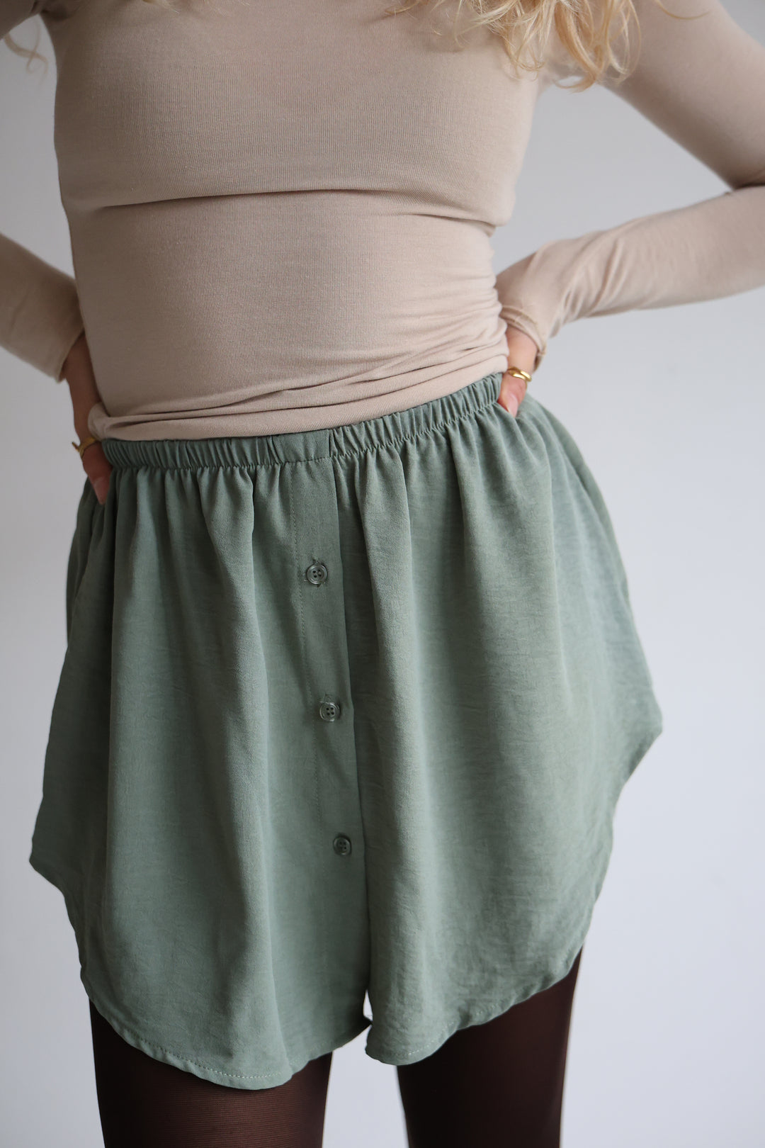 Einfarbiger Blusenrock