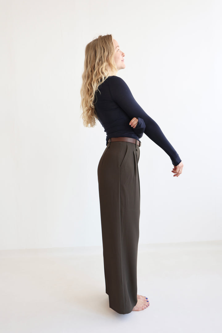 Bundfaltenhose mit Gürtel Anna