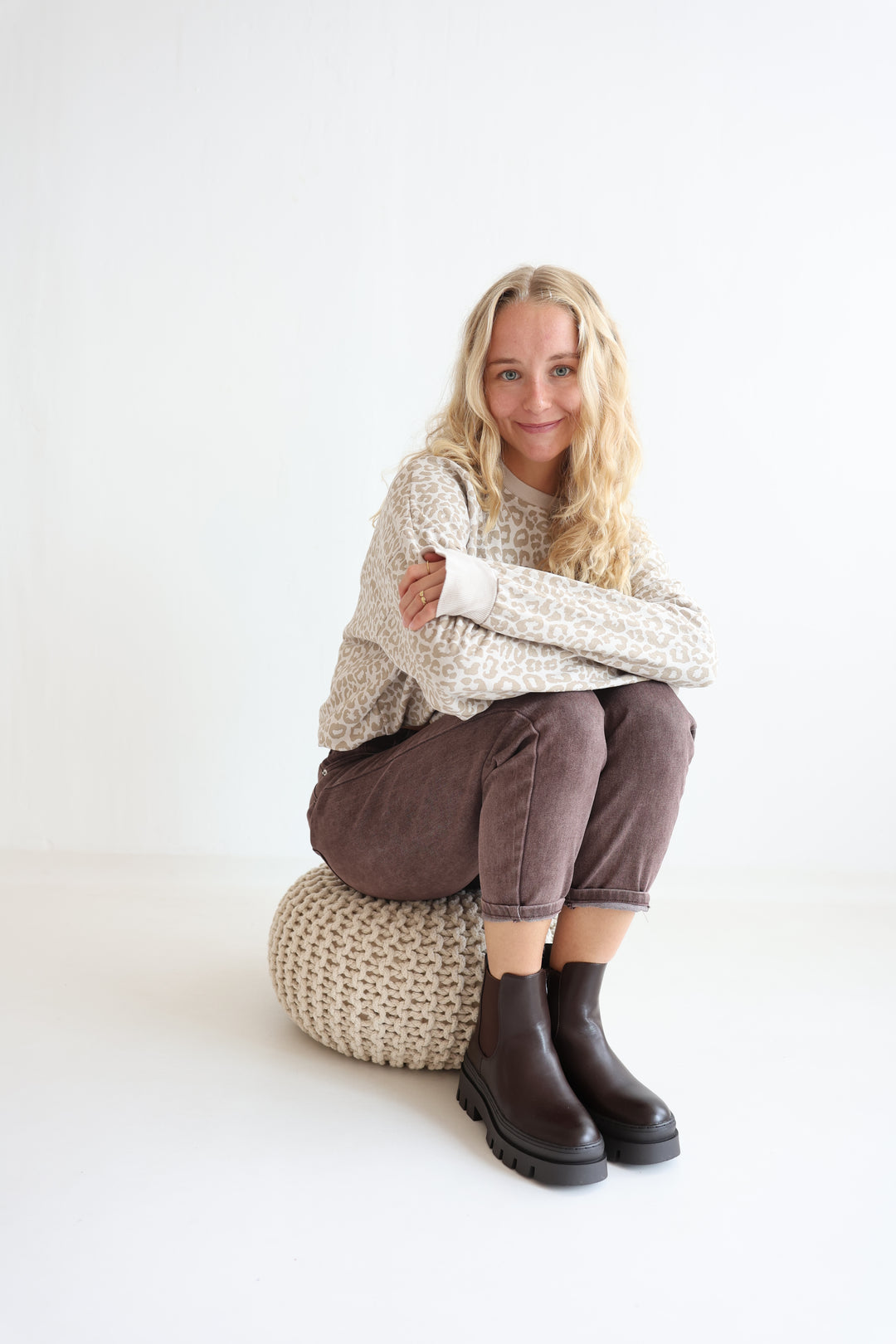 Sweater mit Leoprint