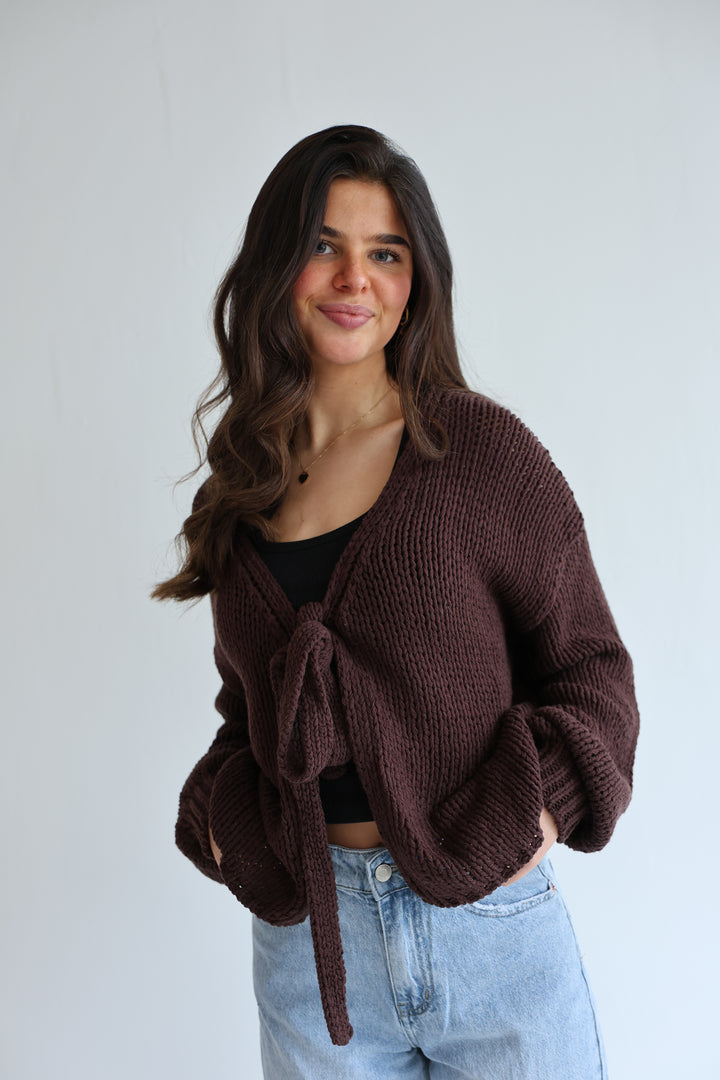Cardigan mit Schleife Elsa