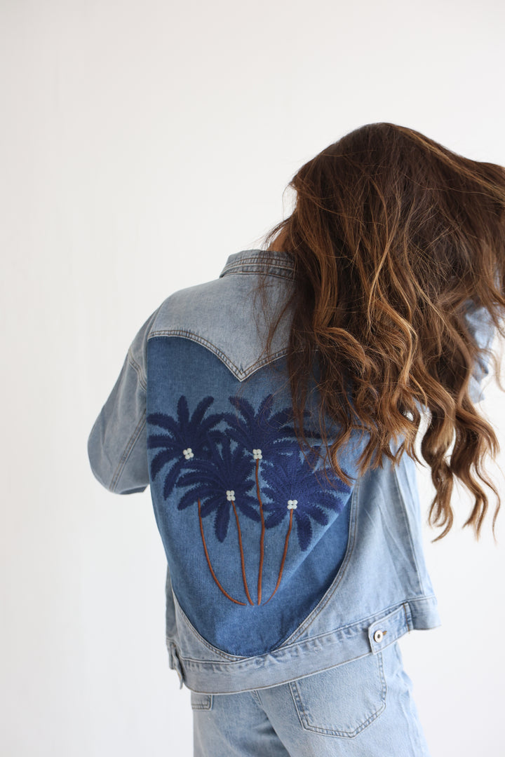 Palm Breeze Denim Jacket