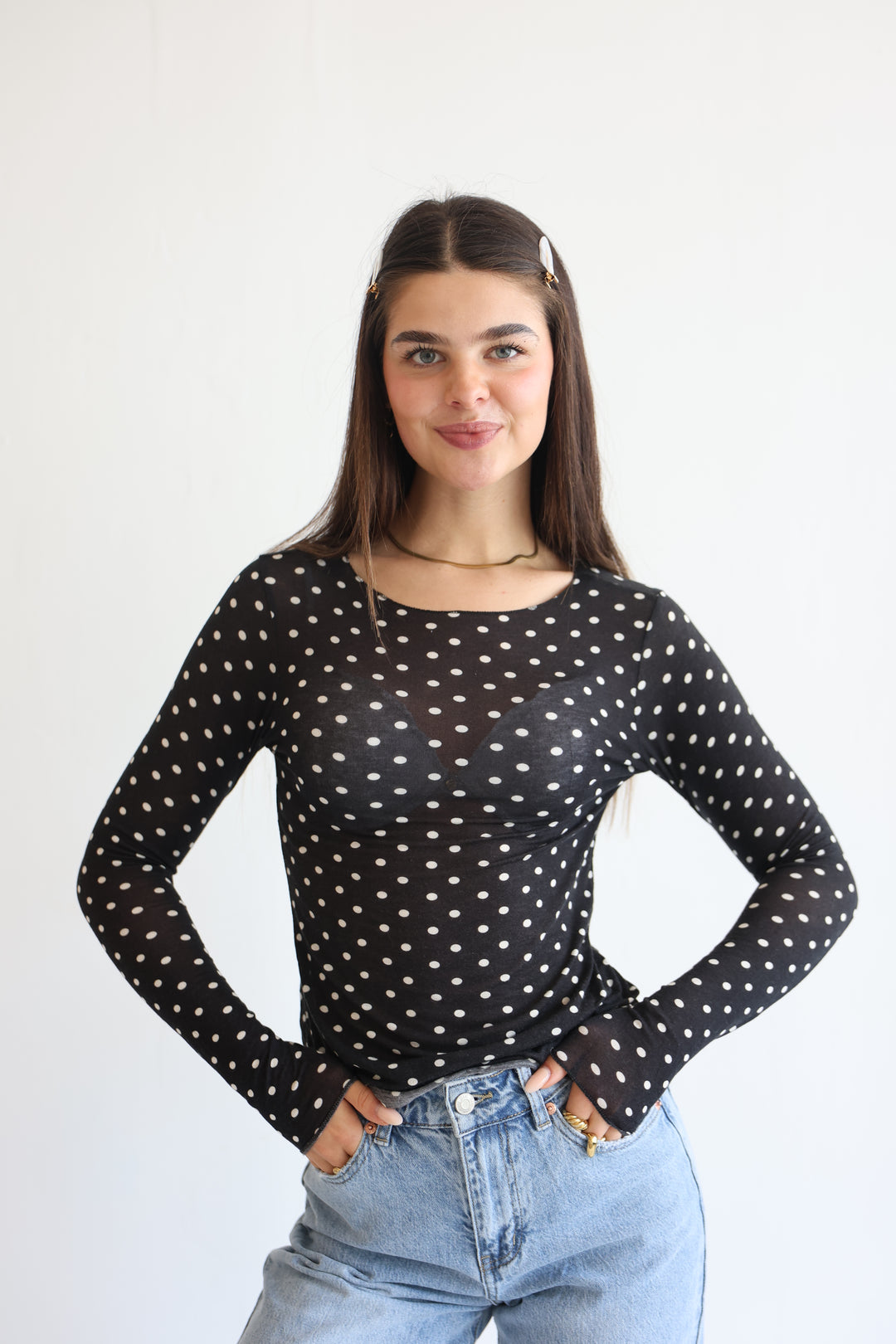 Polka Dots Cashmere Longsleeve