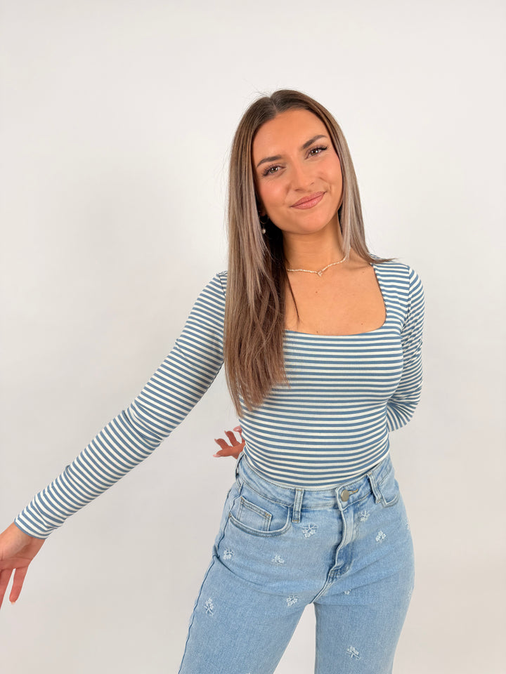 Cropped Longsleeve Simply Seamless Stripes