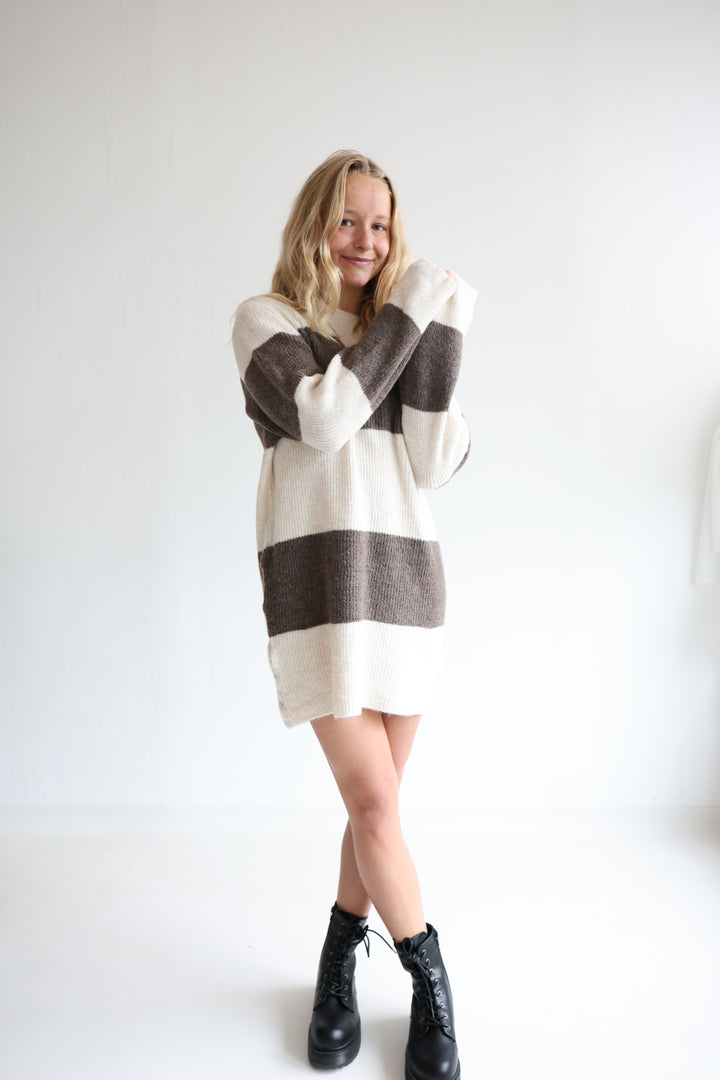Soft Stripe Knit Dress