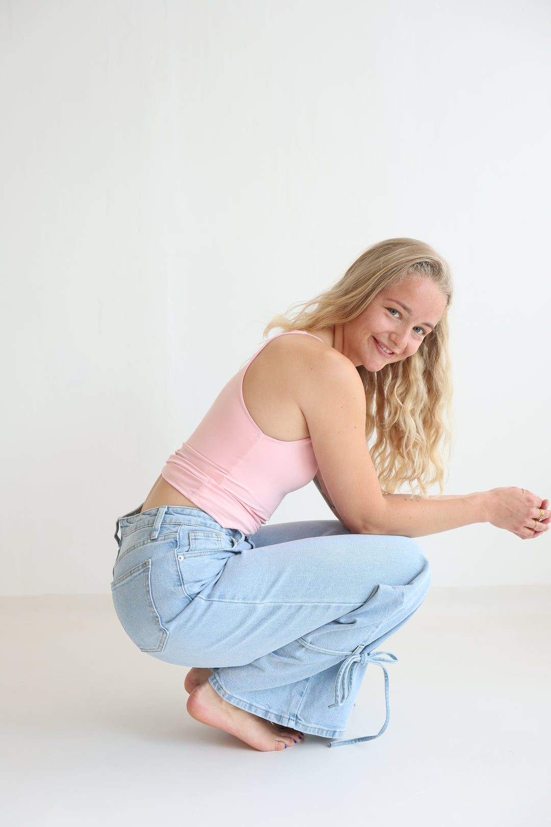 High Waist Ankle Jeans