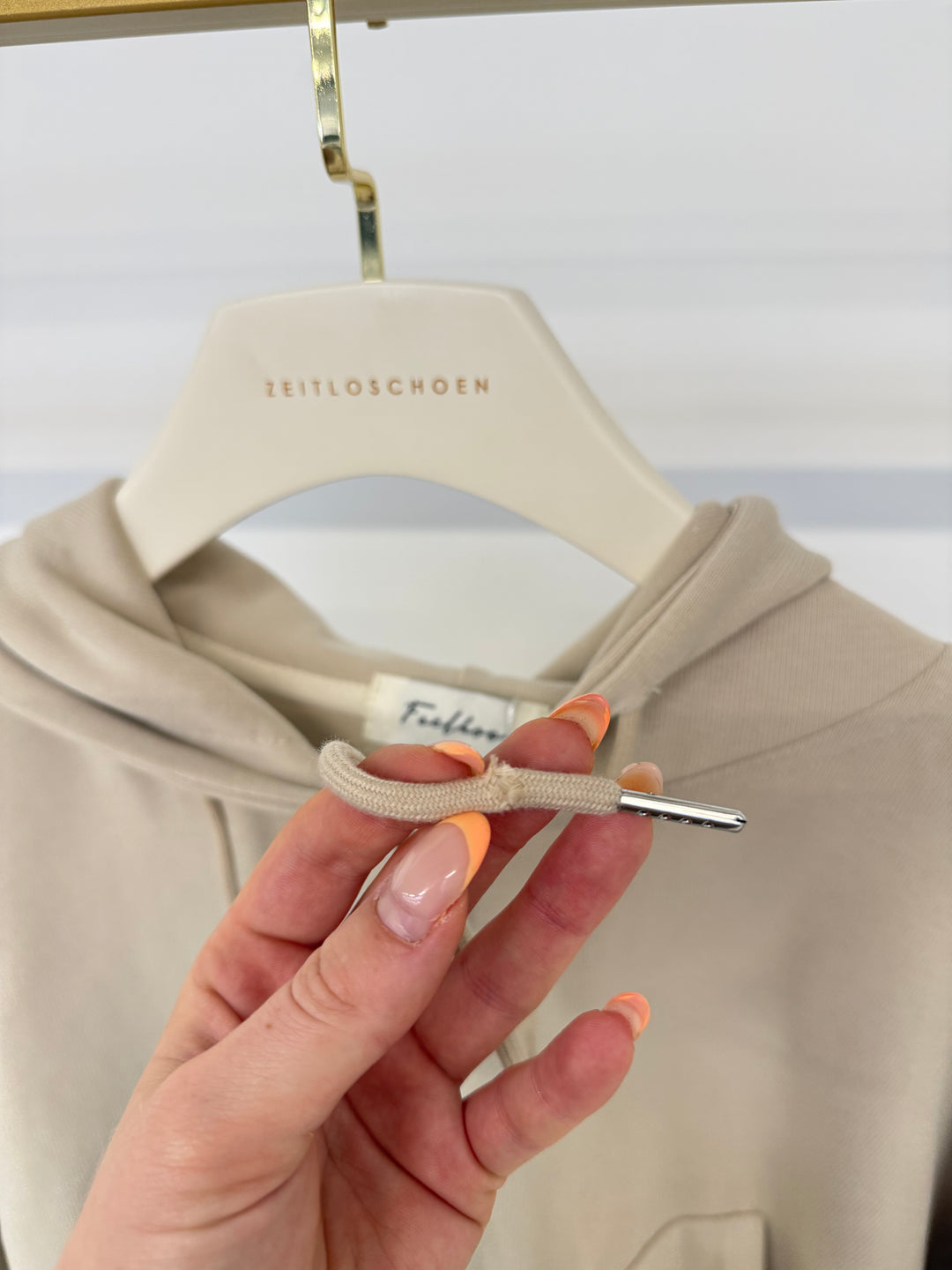 ZIP HOODIE VINTAGE VIBES BEIGE (B-WARE)
