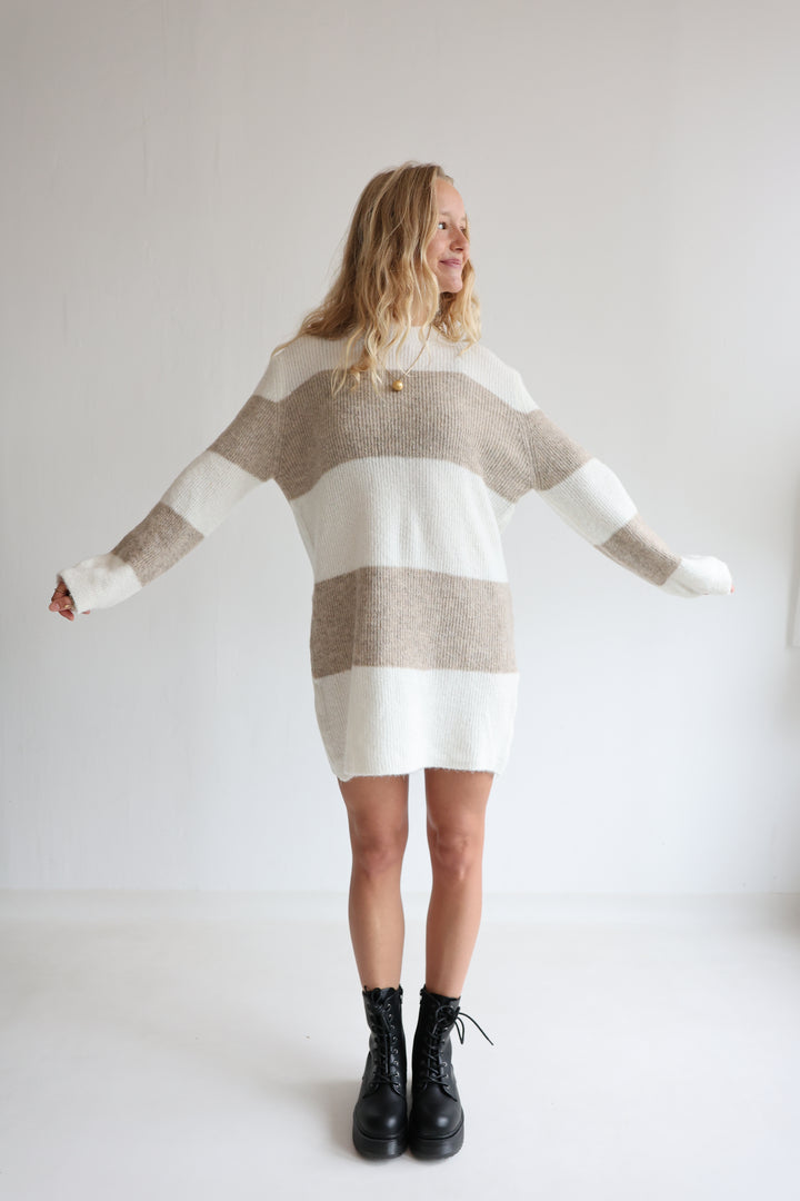 Soft Stripe Knit Dress
