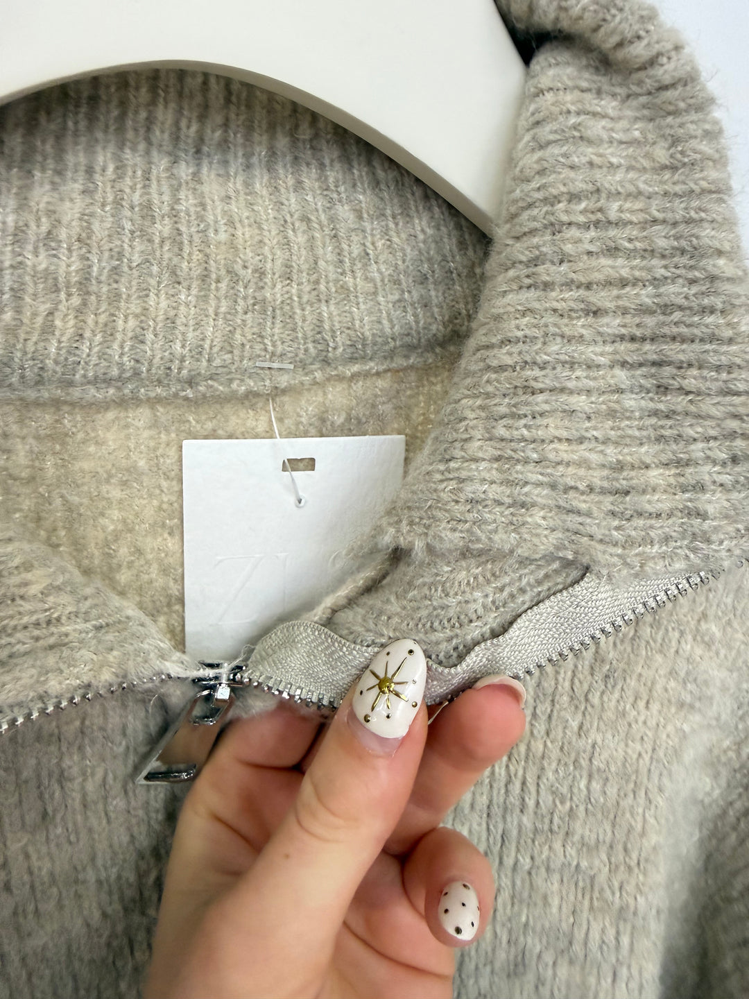 CASUAL ZIPPER CARDIGAN CINNAMON (B-WARE)