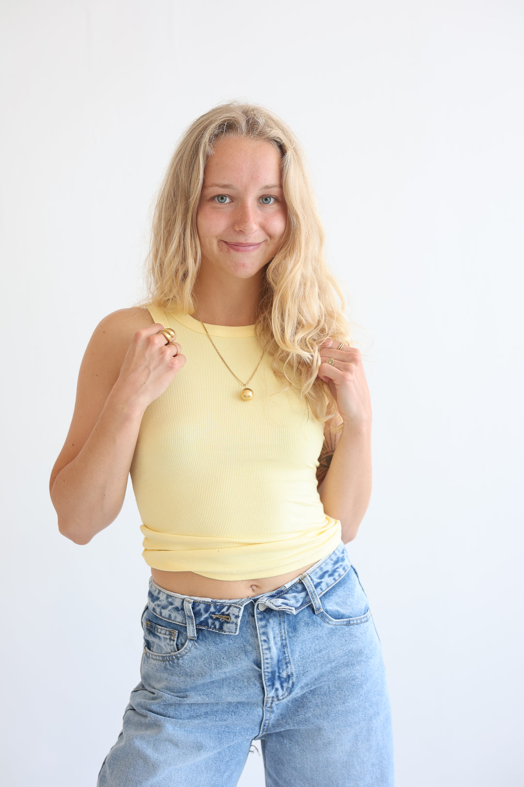 Slim Fit Ribbed Tanktop