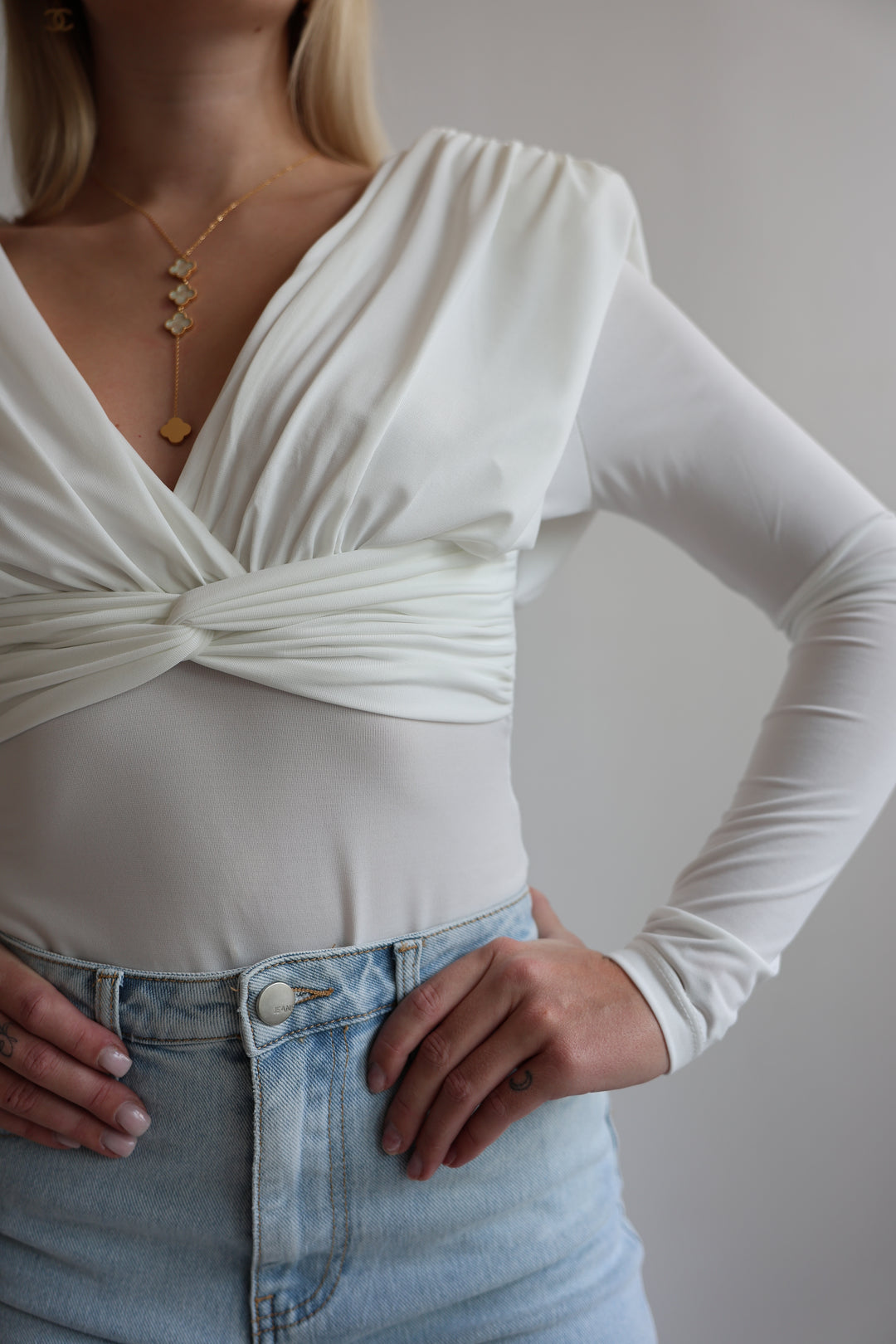 Drapiertes Wickel-Shirt Cassy