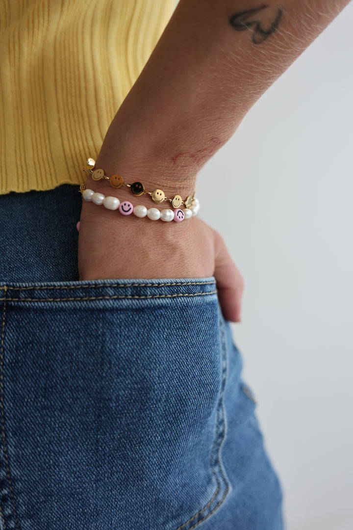 Perlenarmband Smiley