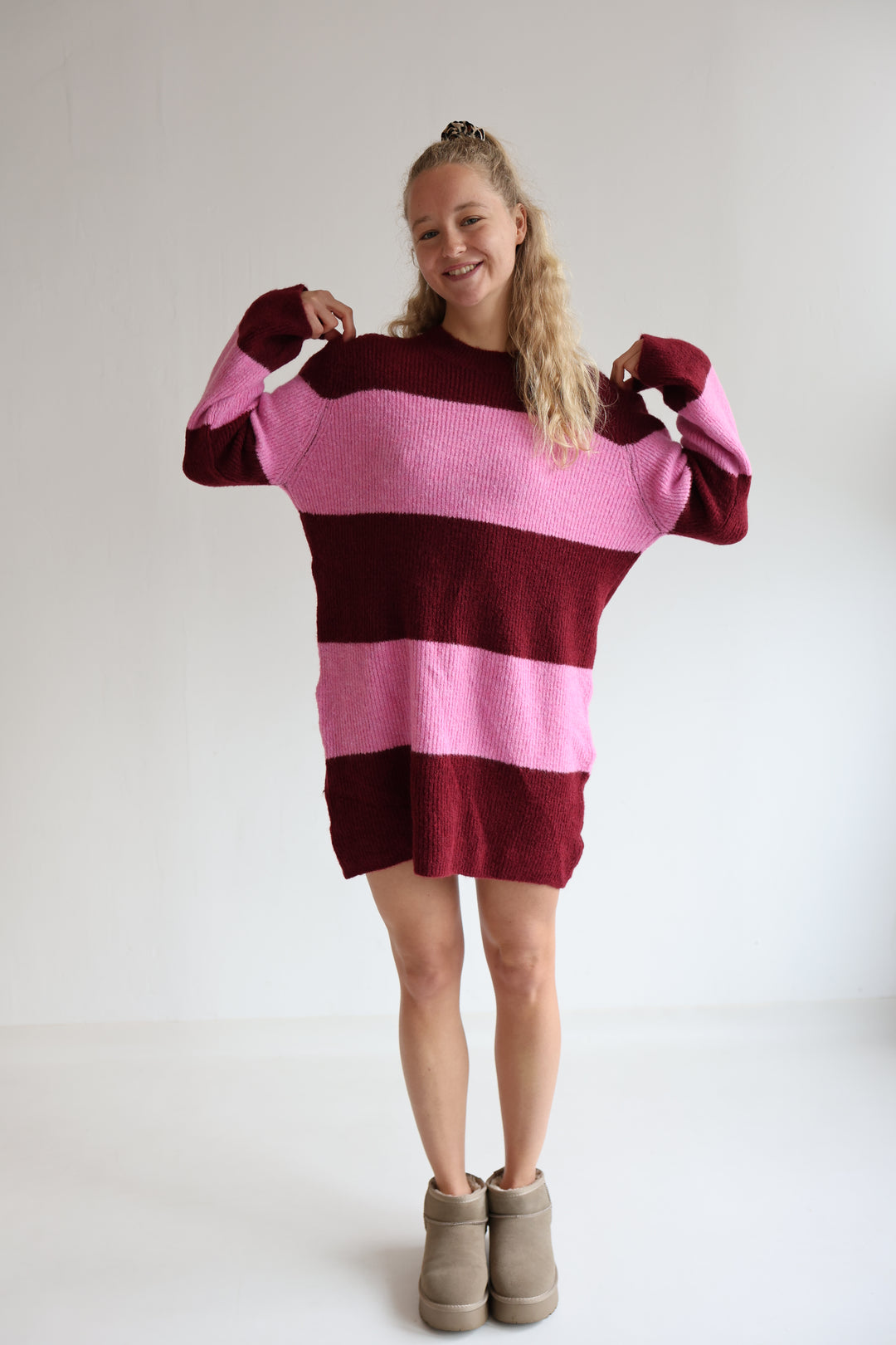Soft Stripe Knit Dress