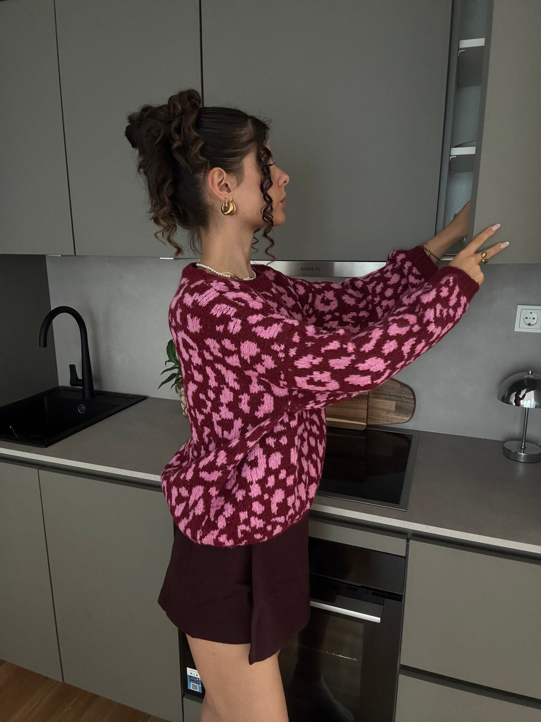 Pullover Soft Leopard Knit