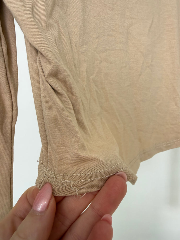 CROPPED LONGSLEEVE SIMPLY SEAMLESS BEIGE (B-WARE)