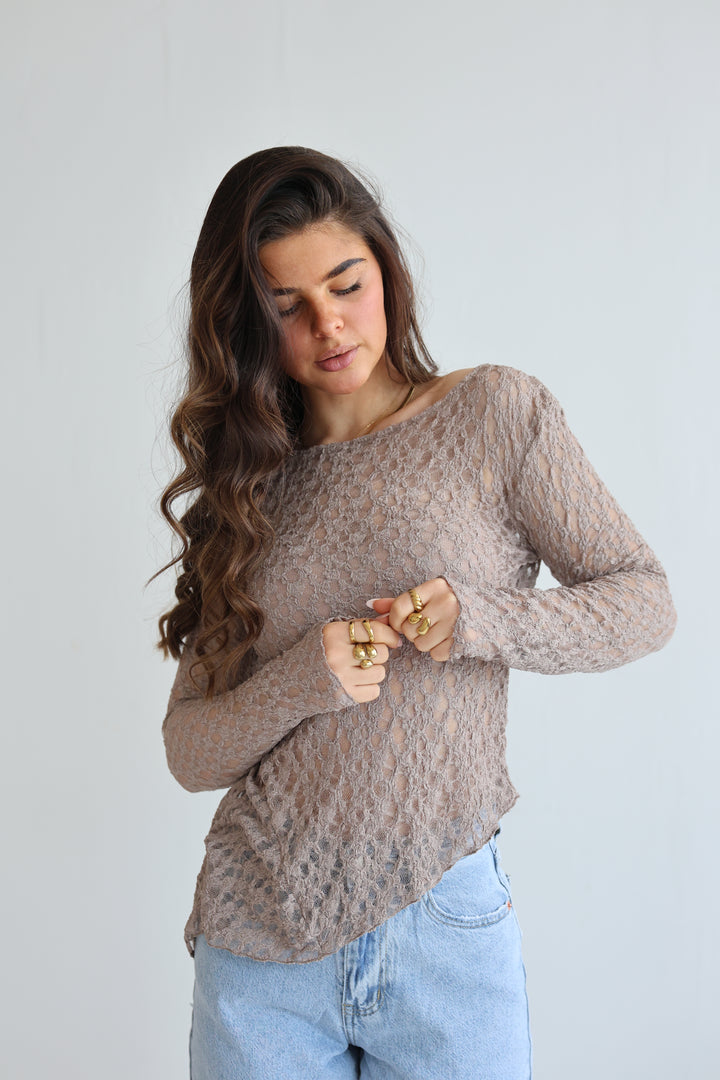 Asymmetric Mesh Longsleeve