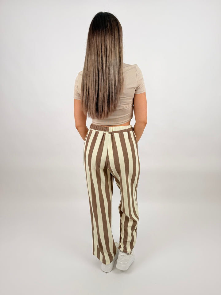 Gestreifte Hose Blockstripes (kurze Länge)