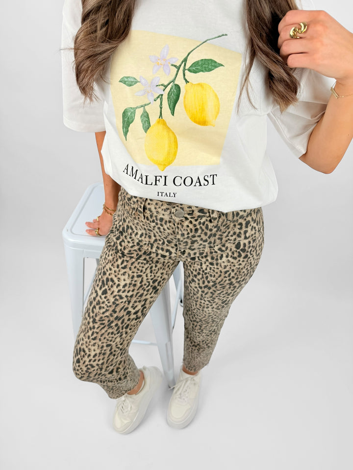 Mom Jeans mit Leoprint (3102)