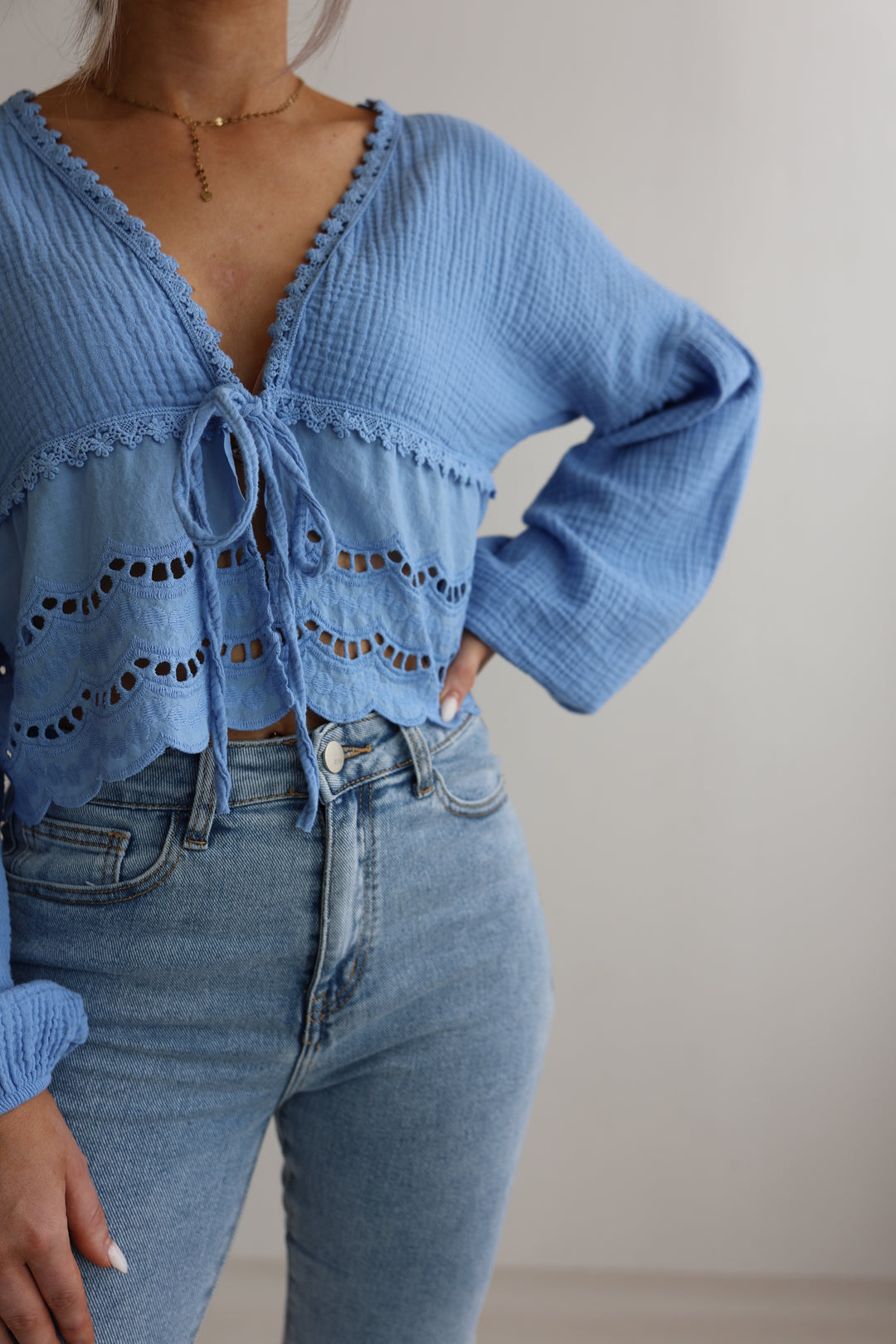 Musselinbluse Sweet Ruffles