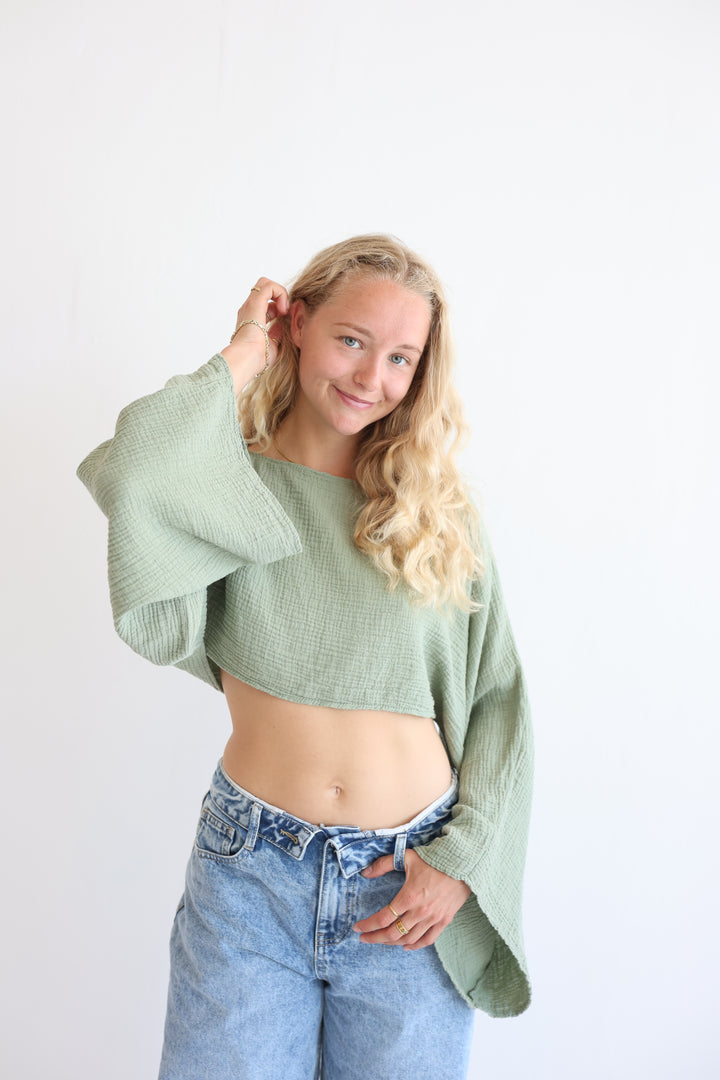 Off-Shoulder Musselinshirt Liz