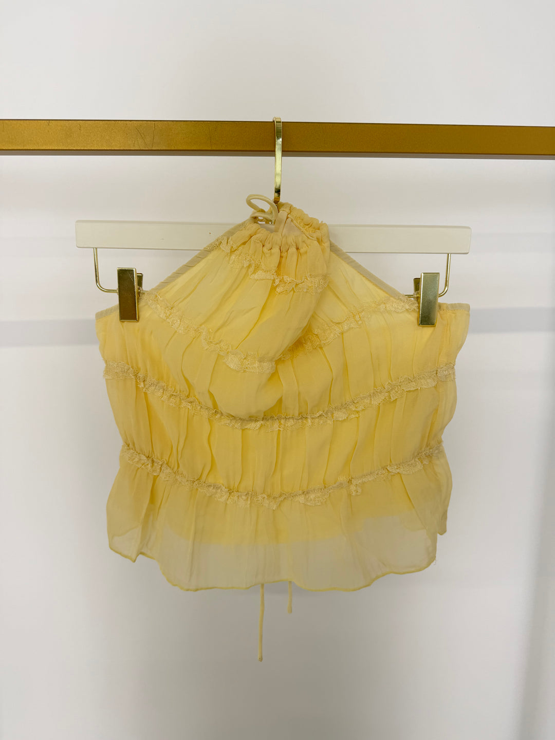 SUNLIT RUFFLE TOP LEMON GR.S/M (B-WARE)