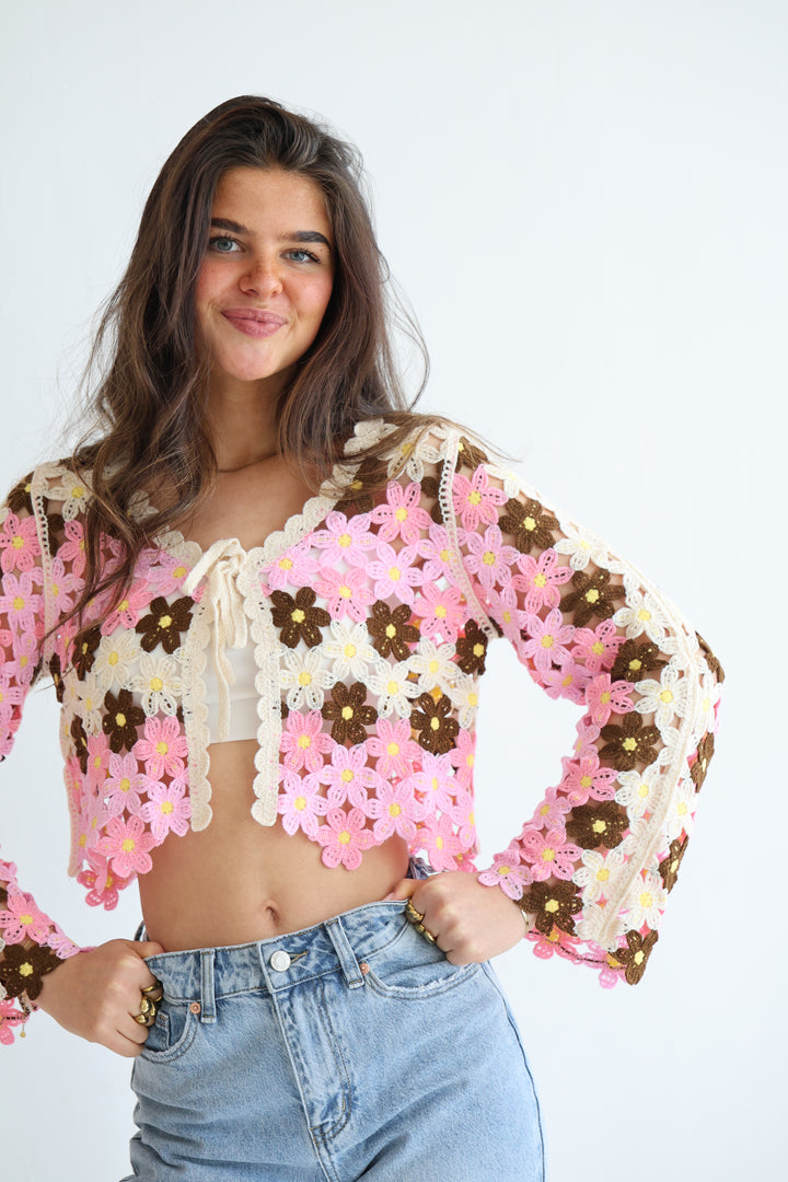 Boho Flower Cardigan