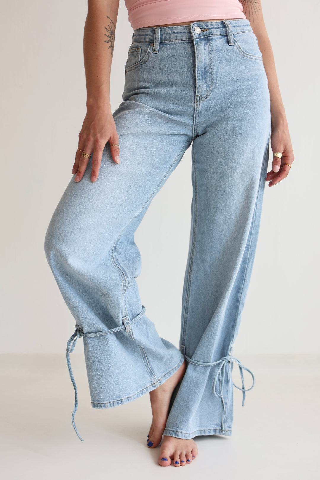High Waist Ankle Jeans