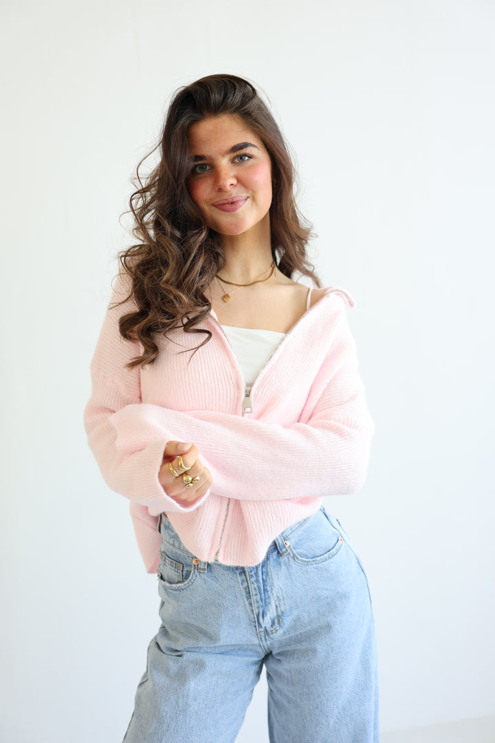 Casual Zipper Cardigan