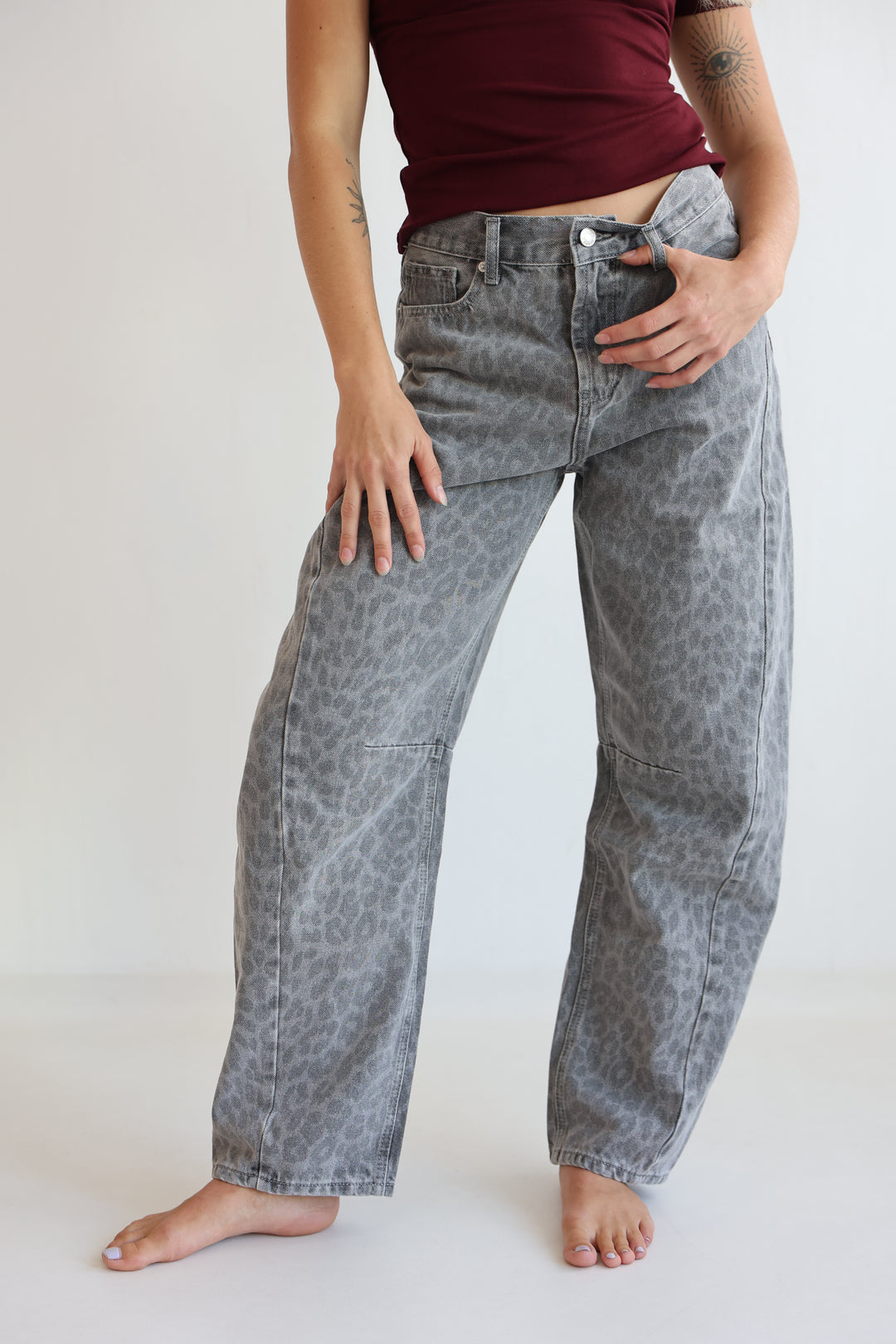 Graphite Wild Barrel Jeans