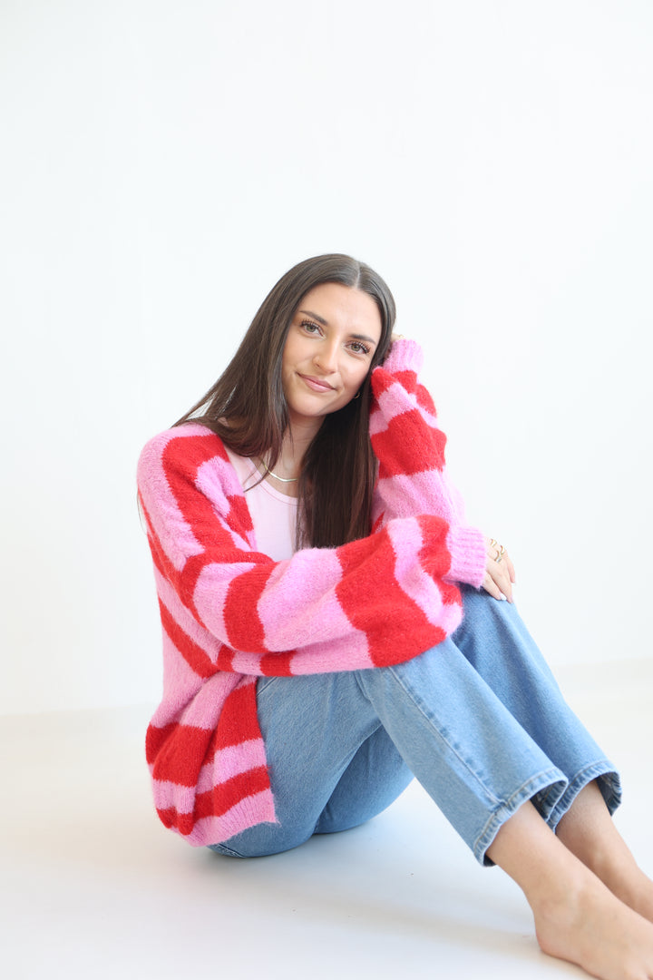 Chunky Striped Cardigan