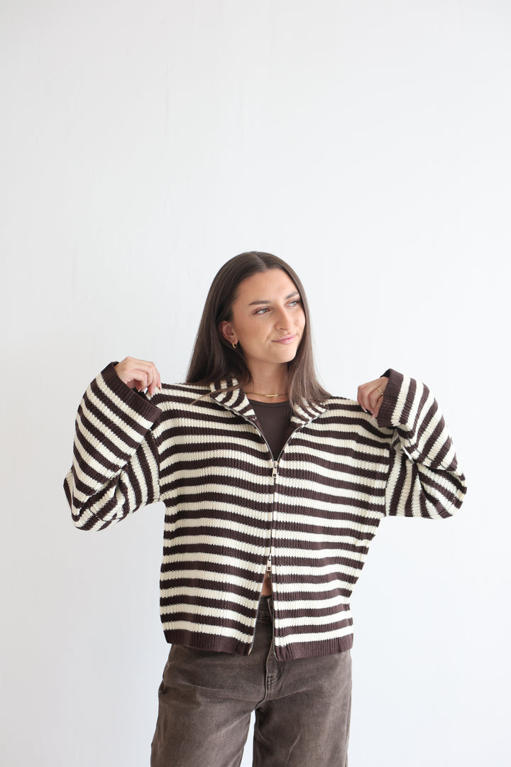 Easygoing Stripe Cardigan