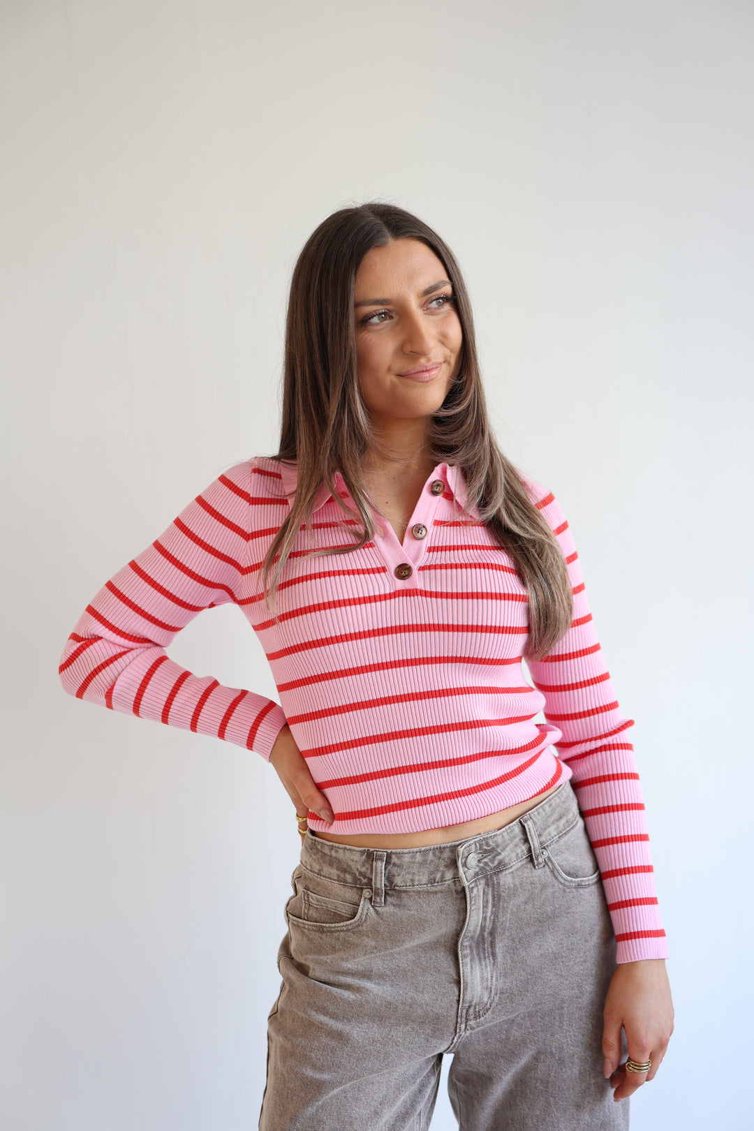 Ripped Polo Longsleeve Nele