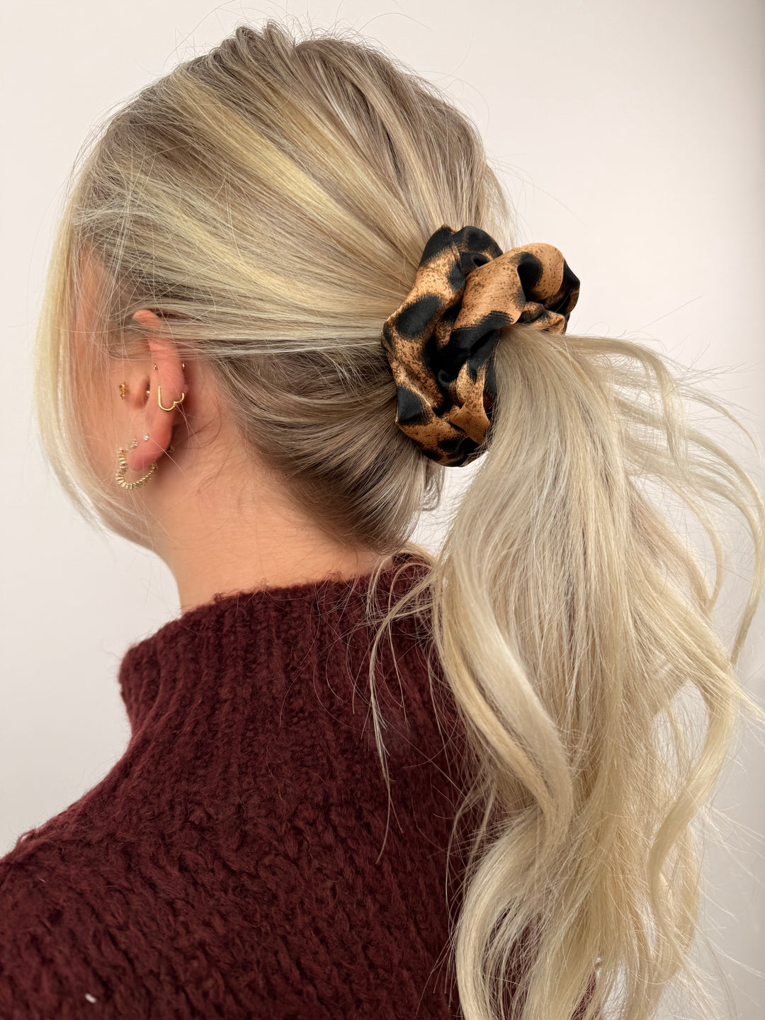 Seidenscrunchies mit Leoprint (2er-Pack)