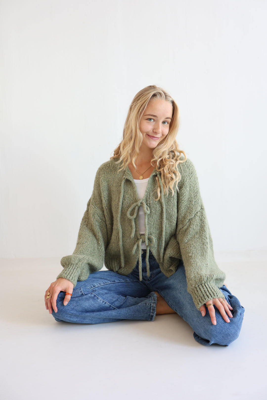 Langarm Cardigan mit Schleifen Lilly