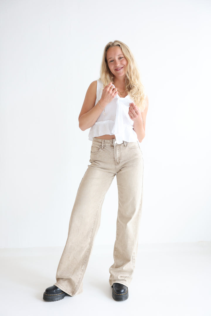 Extra Long Straight Fit Jeans Cappuccino