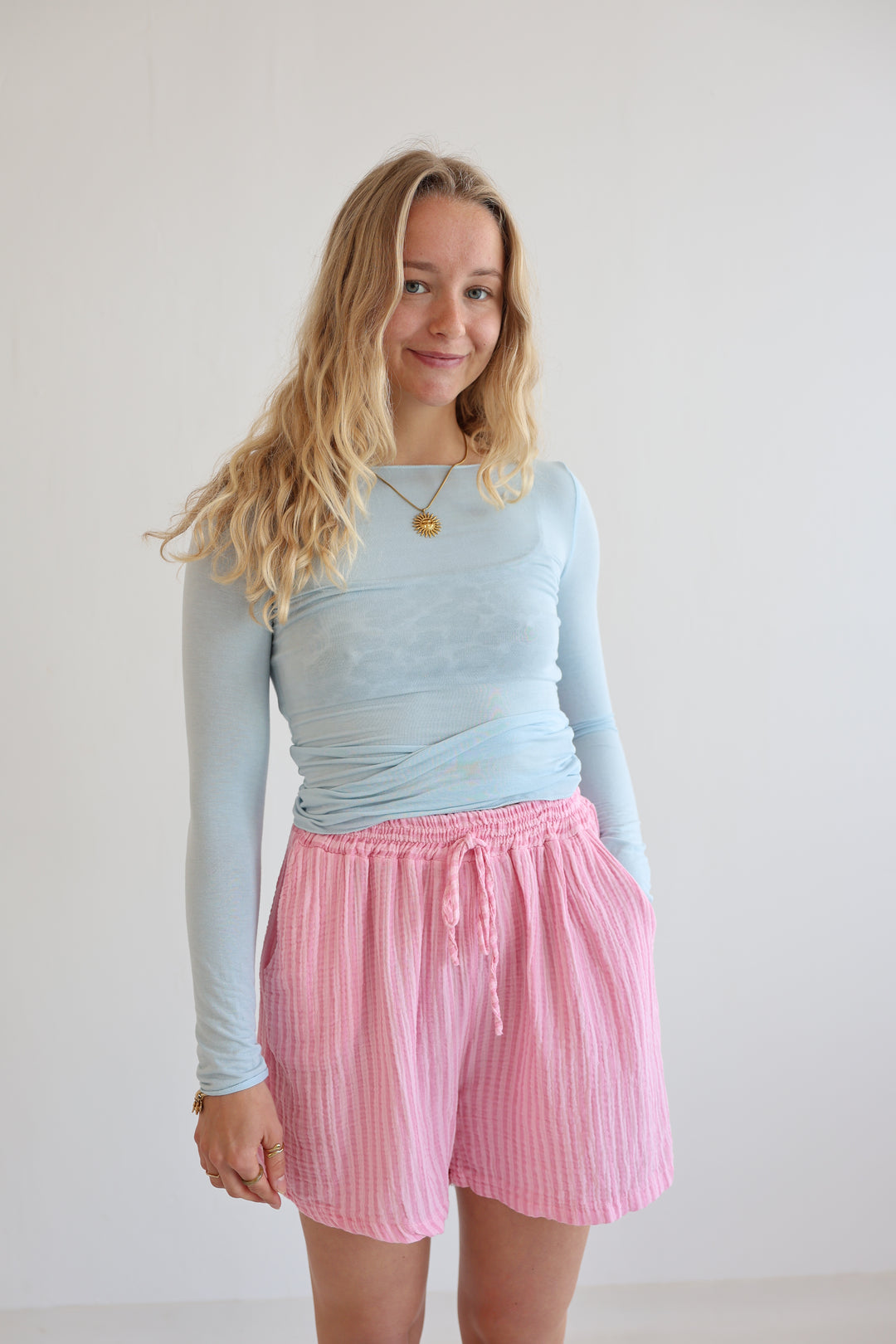 Summer Striped Musselin Shorts